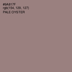 #9A817F - Pale Oyster Color Image
